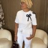 Mi Piace - T-Shirt Bow - White
