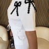 Mi Piace - T-Shirt Bow - White