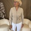 Triple Nine - Blouse cargo pockets and belt - Beige