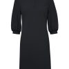 Triple Nine - Jurk 3/4 Mouw Met Kraag - Black