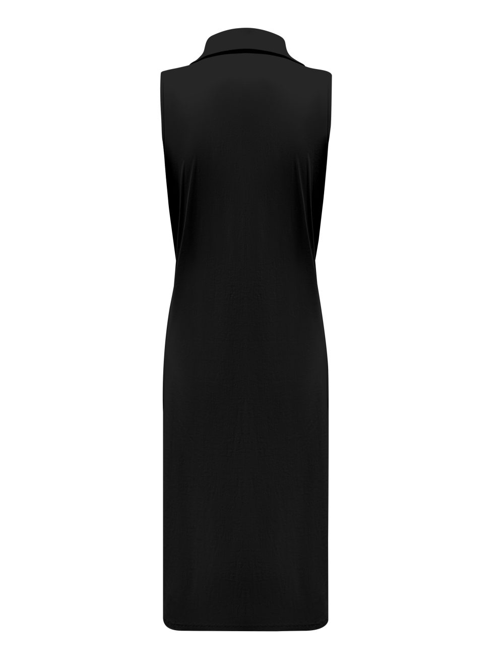 Triple Nine - Dress Long Cut Sleeves With Gold Buttons - Black