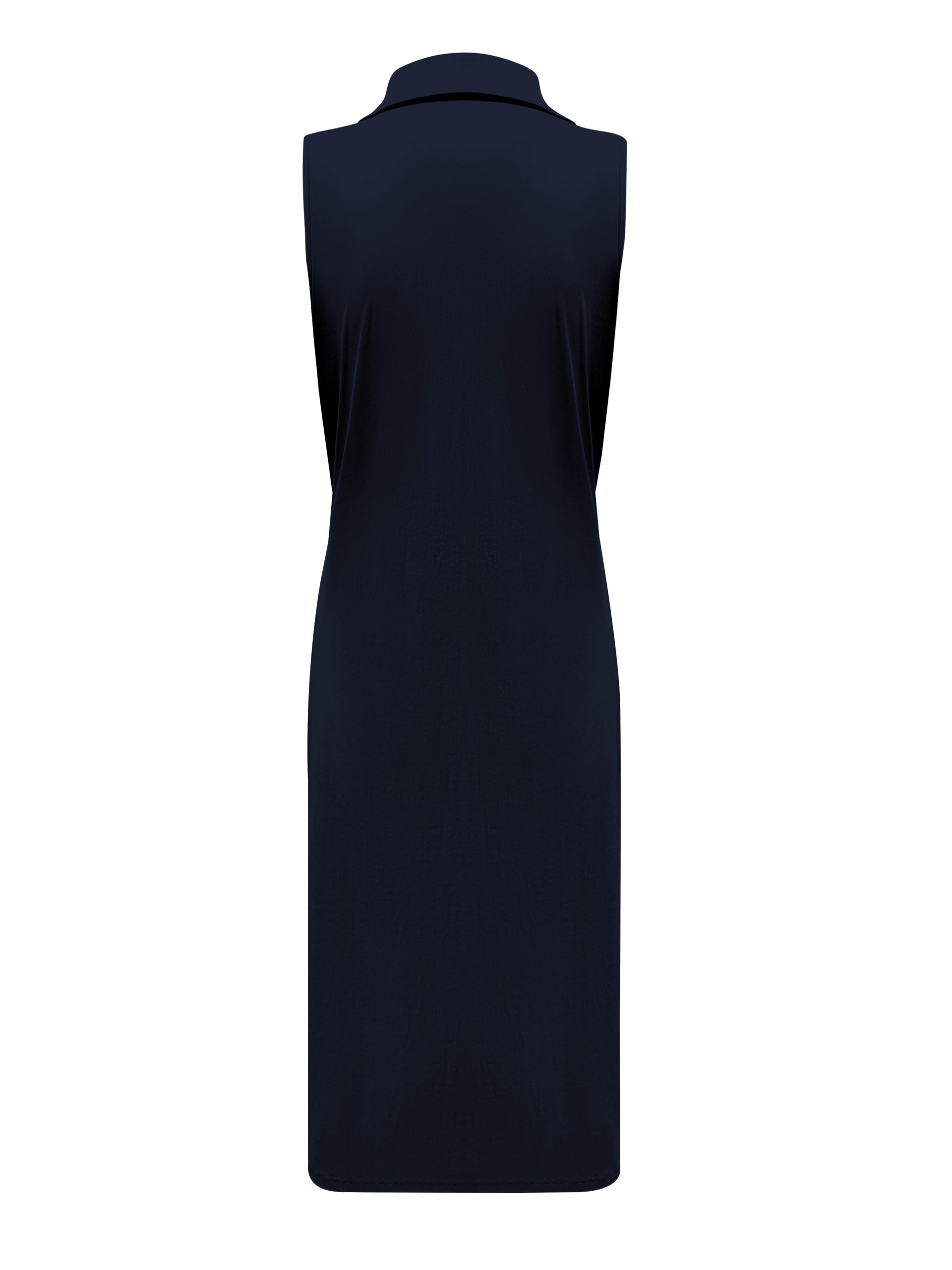 Triple Nine - Dress Long Cut Sleeves With Gold Buttons - Navy