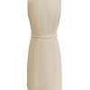 Triple Nine - Dress Cut Sleeves With Cross Zip - Beige