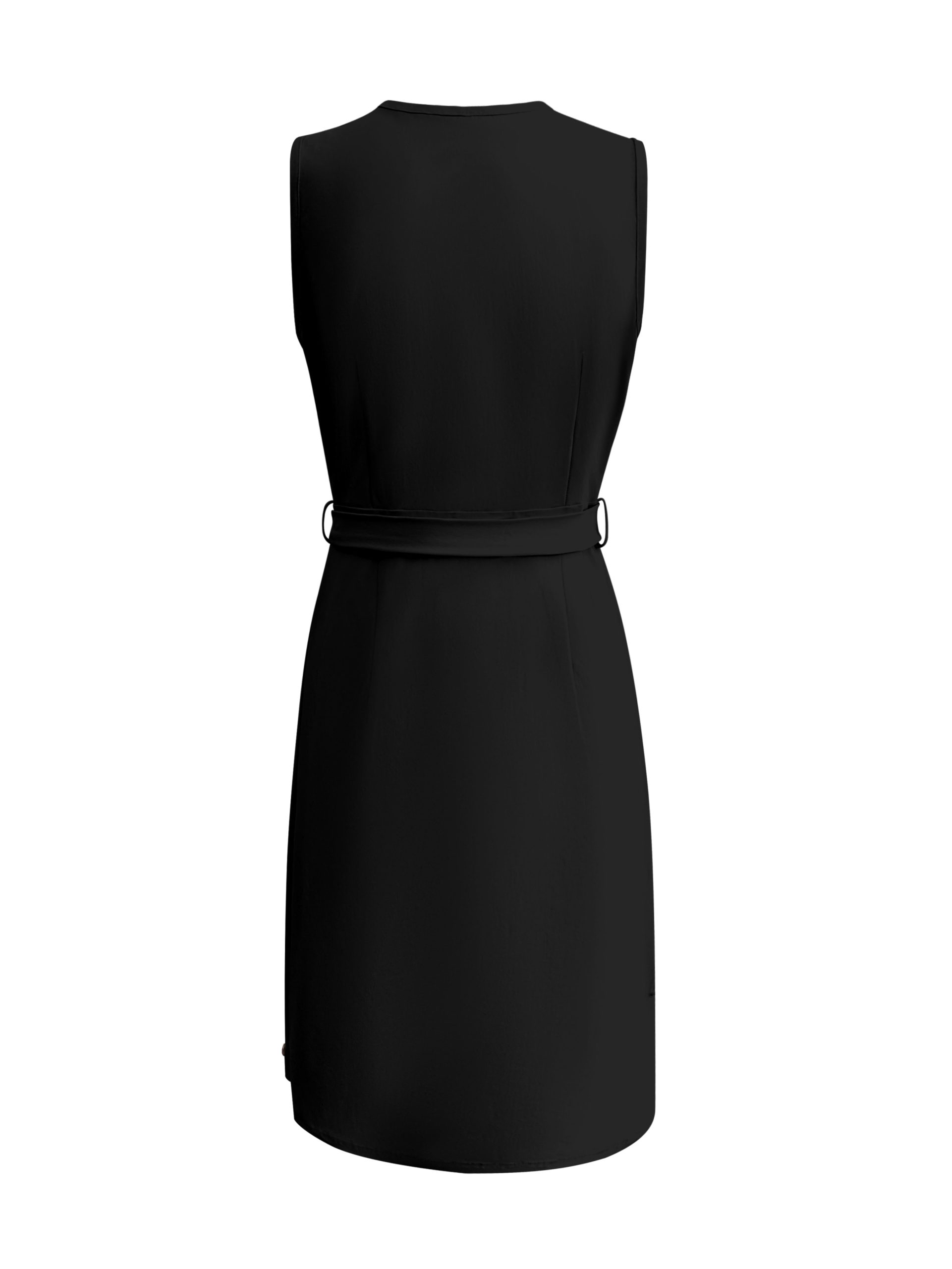 Triple Nine - Dress Cut Sleeves With Cross Zip - Black