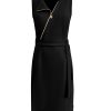 Triple Nine - Dress Cut Sleeves With Cross Zip - Black