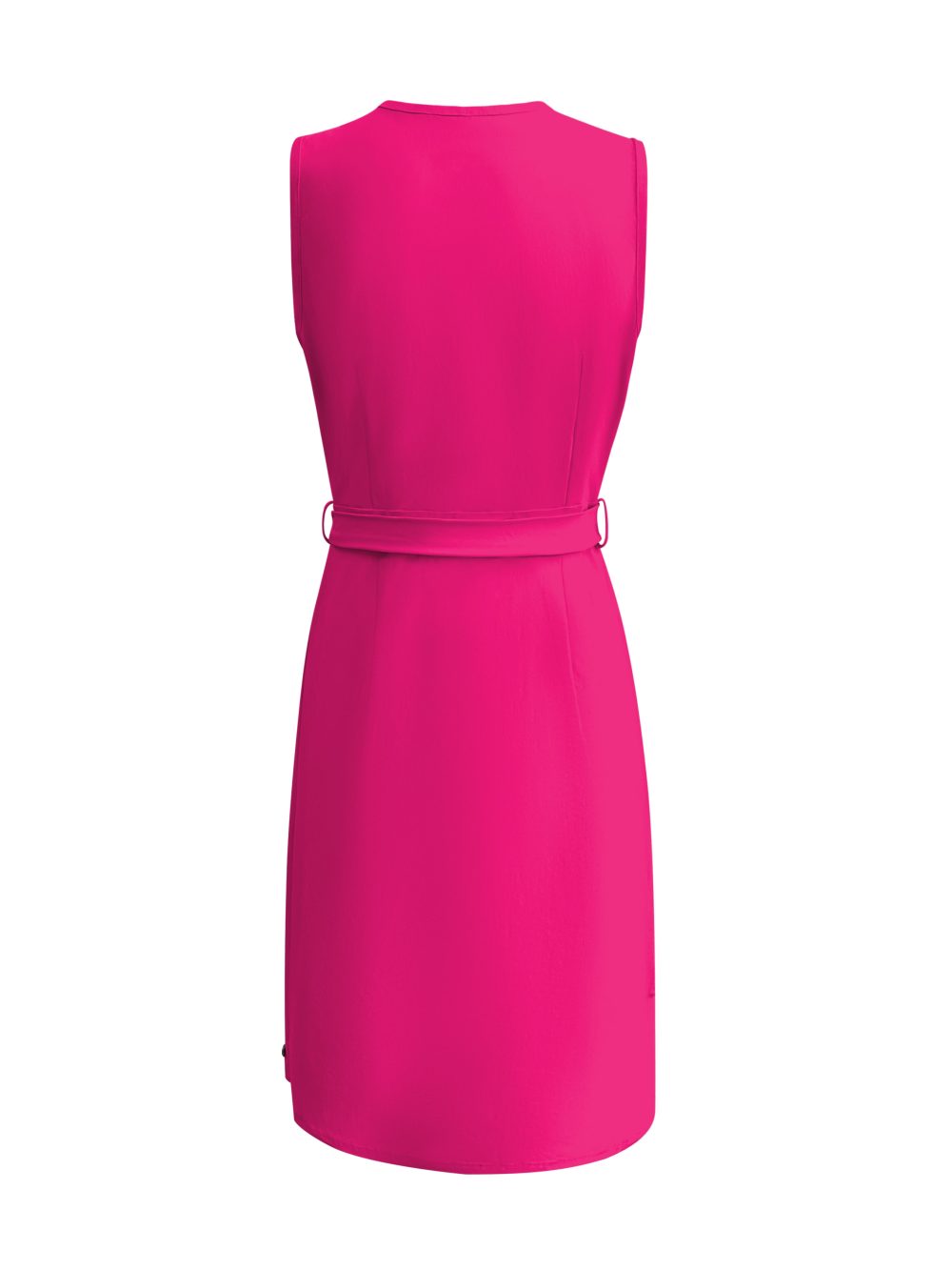 Triple Nine - Dress Cut Sleeves With Cross Zip - Fuchsia