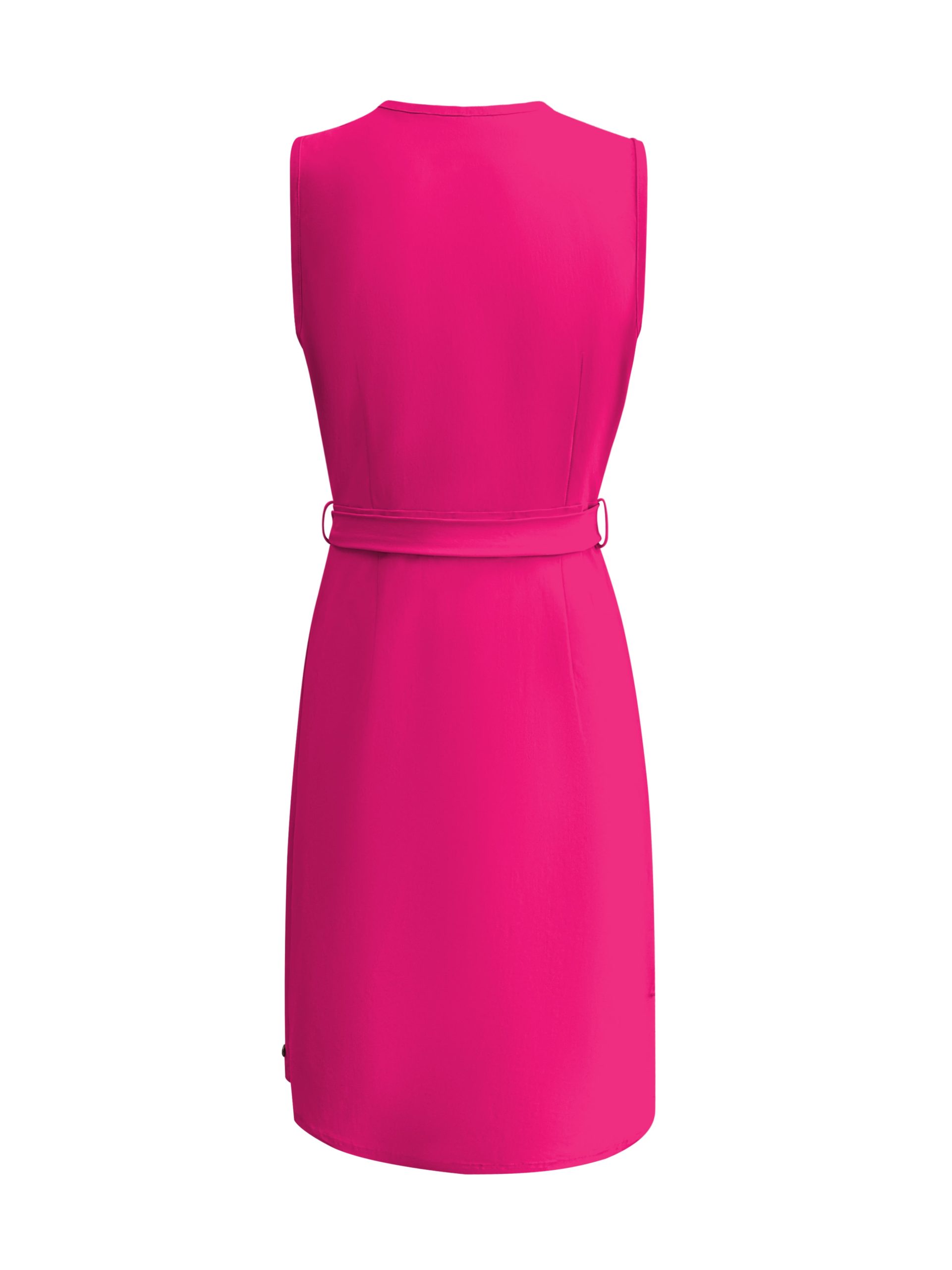 Triple Nine - Dress Cut Sleeves With Cross Zip - Fuchsia