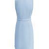 Triple Nine - Dress Cut Sleeves With Cross Zip - L.Blue