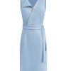 Triple Nine - Dress Cut Sleeves With Cross Zip - L.Blue