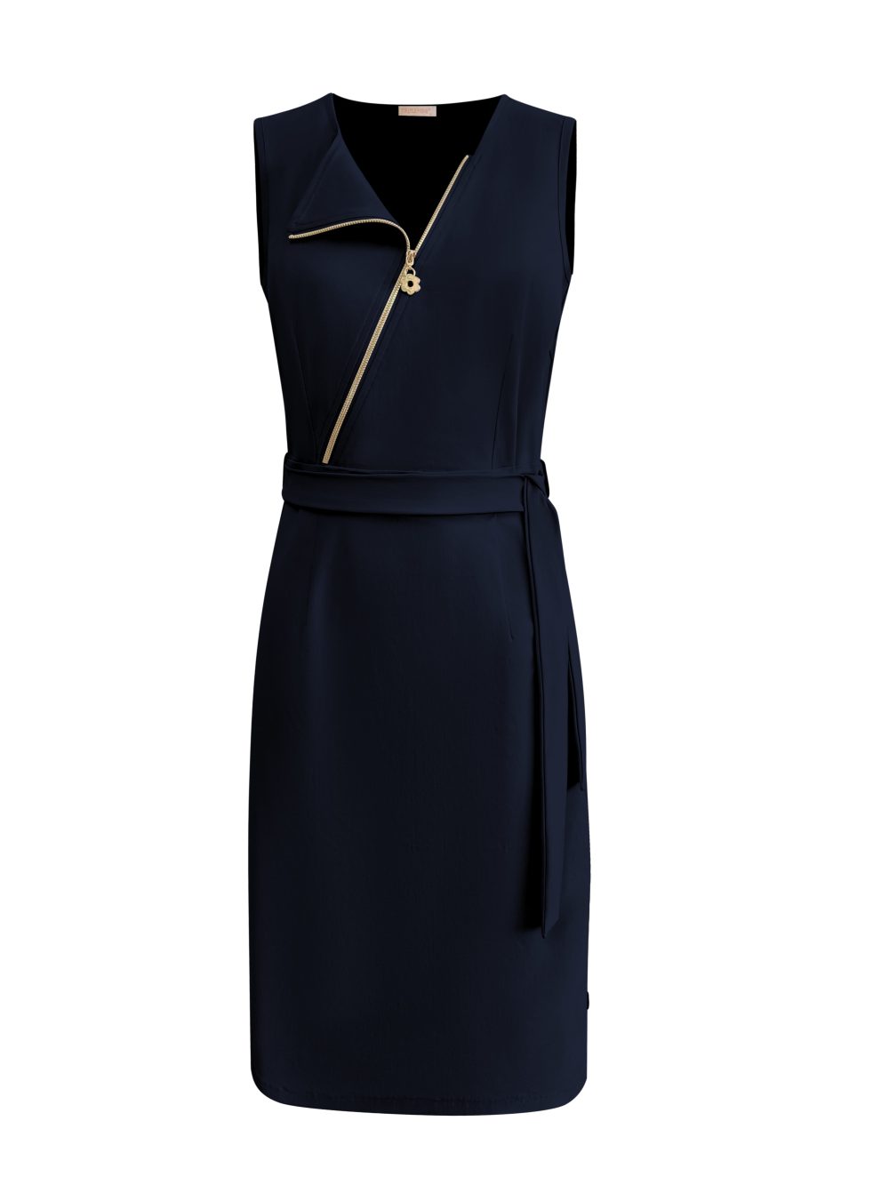 Triple Nine - Dress Cut Sleeves With Cross Zip - Navy
