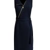 Triple Nine - Dress Cut Sleeves With Cross Zip - Navy