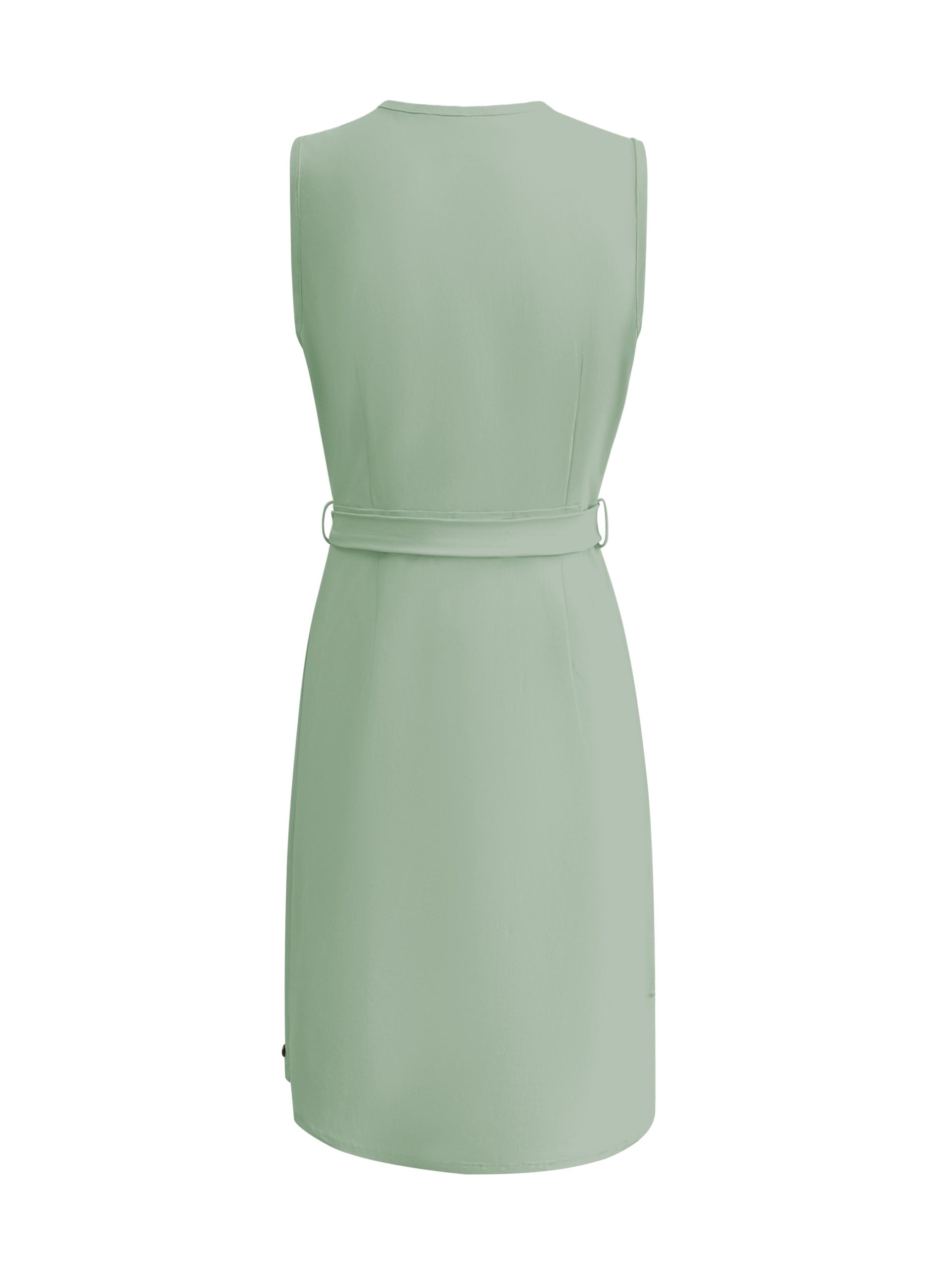 Triple Nine - Dress Cut Sleeves With Cross Zip - Sage Green