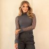 Kimara - Brodi Top - Grey Souk
