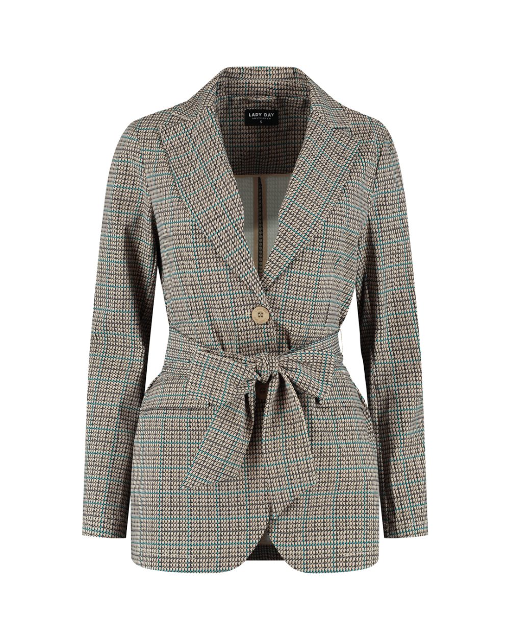 Lady Day - Lois Travel Blazer - Marin check print
