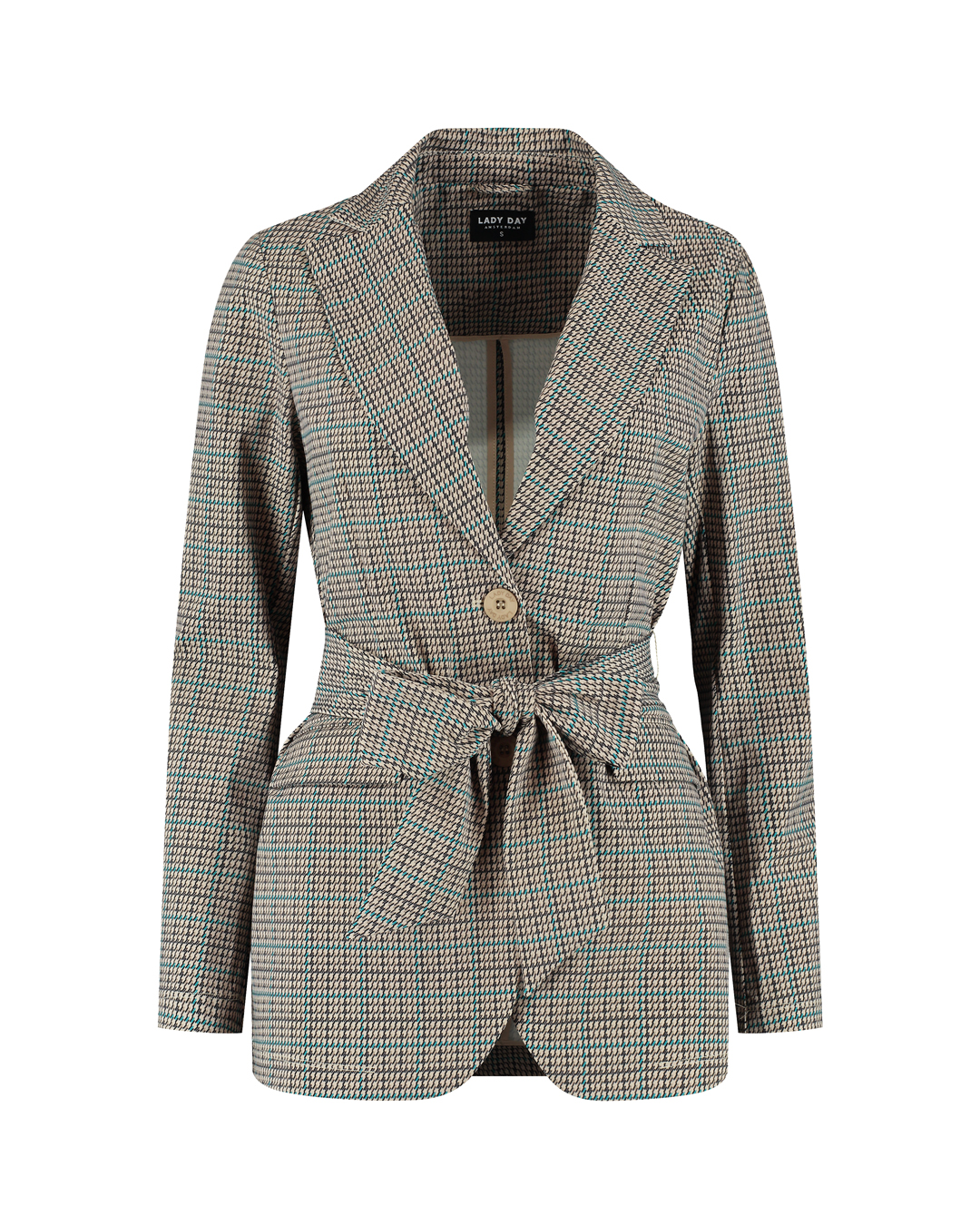Lady Day - Lois Travel Blazer - Marin check print