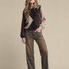 Red Button - Argyle sweater - Espresso