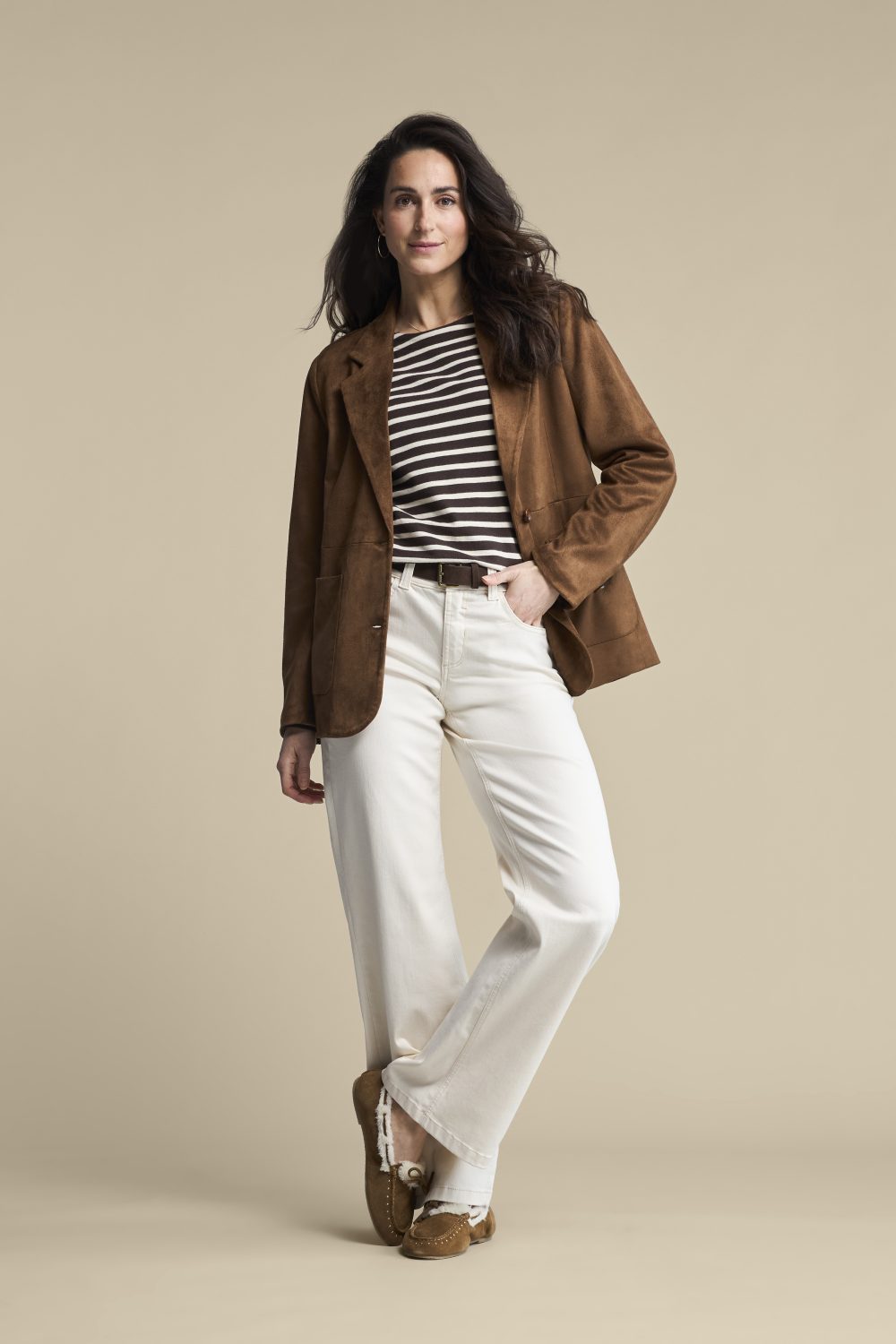 Red Button - Colette & belt washed twill - Ecru-L33 | Morgen in huis!