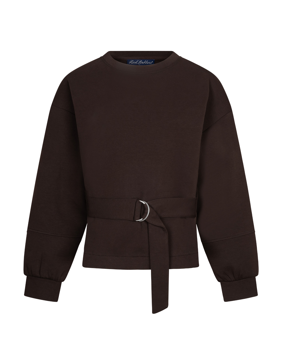 Red Button - Shakira top & belt scuba - Espresso