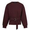 Red Button - Shakira top & belt scuba - Burgundy