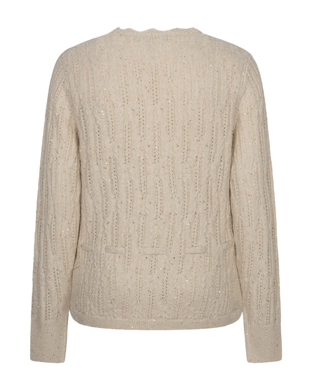 Red Button - Cardigan ajour sparkle - Lightsand