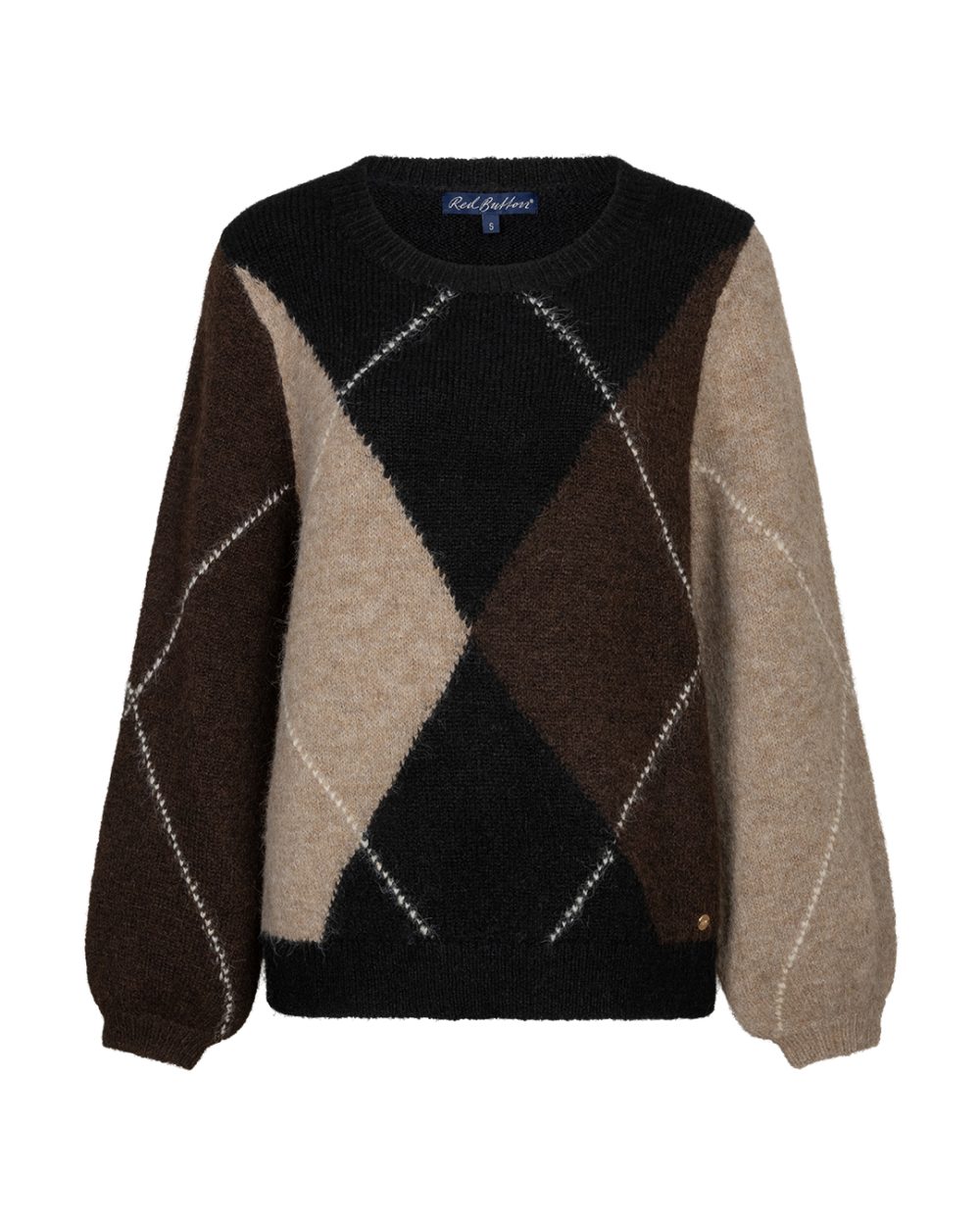 Red Button - Argyle sweater - Espresso