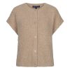 Red Button - Sleeveless knit boucle - Latte