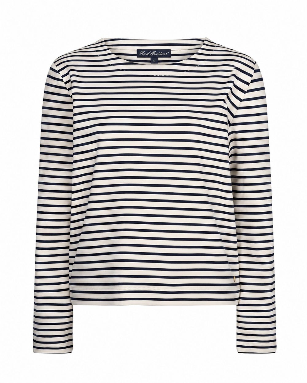 Red Button - Terry stripe - Creme/navy