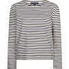 Red Button - Terry stripe - Creme/navy