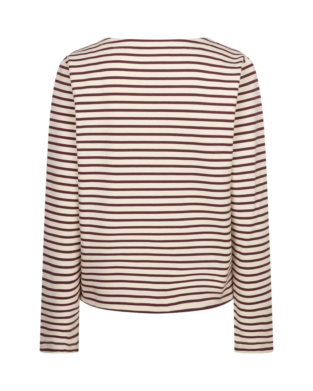 Red Button - Terry stripe - Creme/darkberry