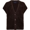 Red Button - Sleeveless fuzzy - Espresso