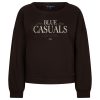 Red Button - Terry sweater chestprint - Espresso