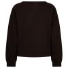 Red Button - Terry sweater chestprint - Espresso