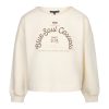 Red Button - Terry sweater chestprint - Ecru/brown