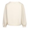 Red Button - Terry sweater chestprint - Ecru/burgundy