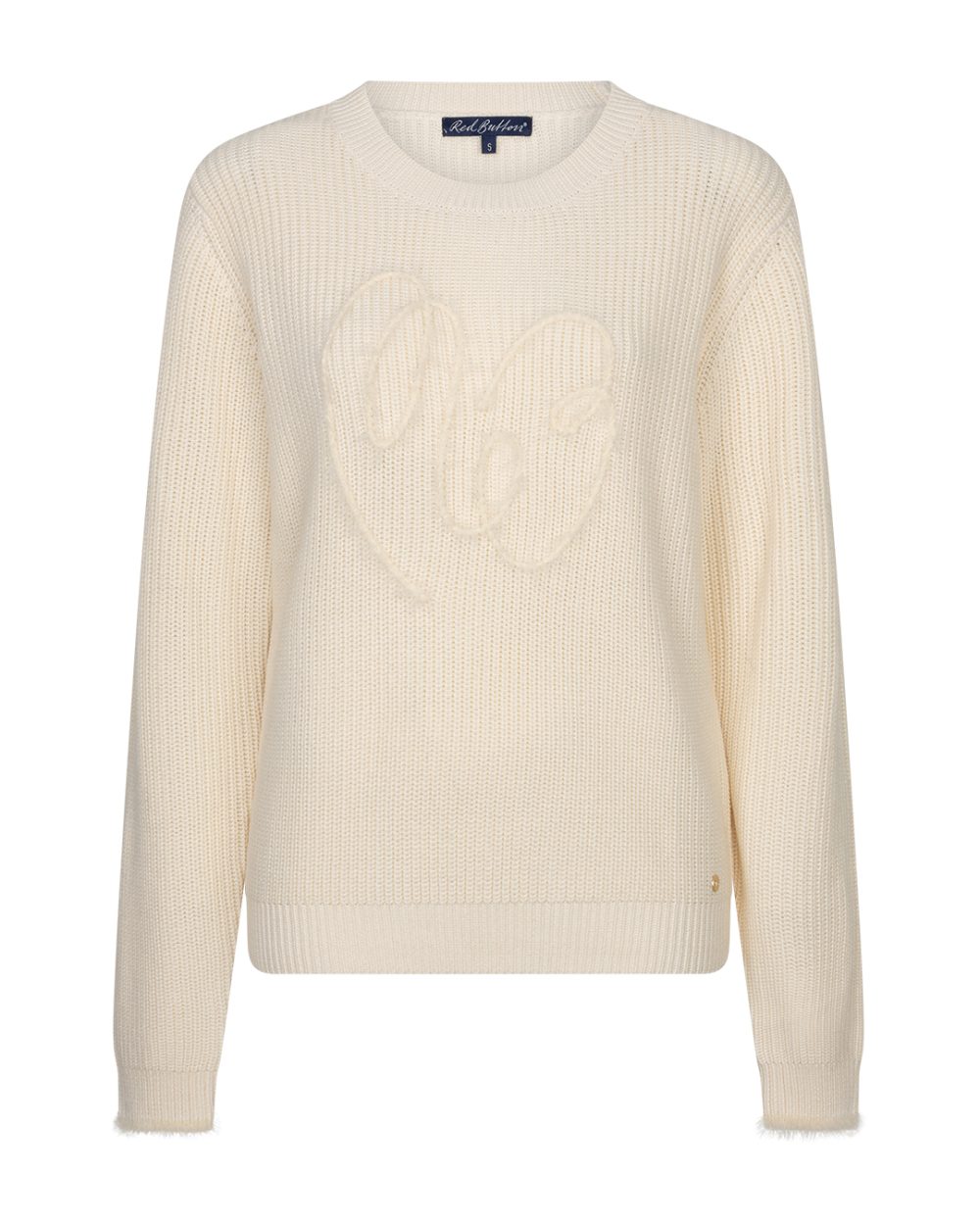 Red Button - Sweater ribbon logo - Ecru