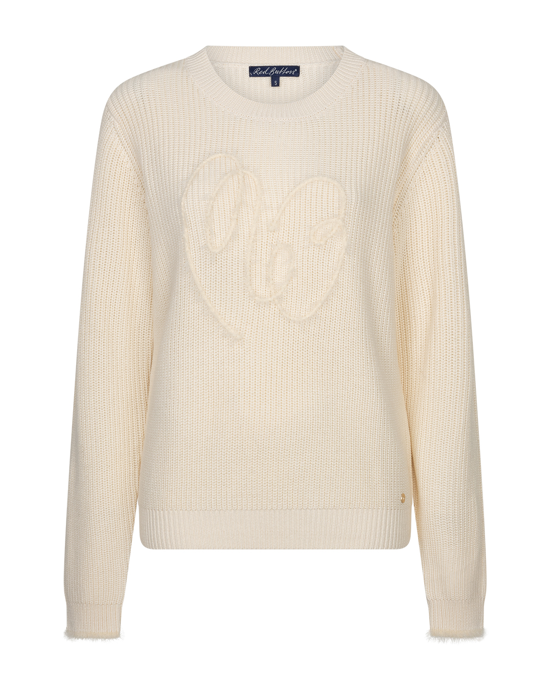 Red Button - Sweater ribbon logo - Ecru