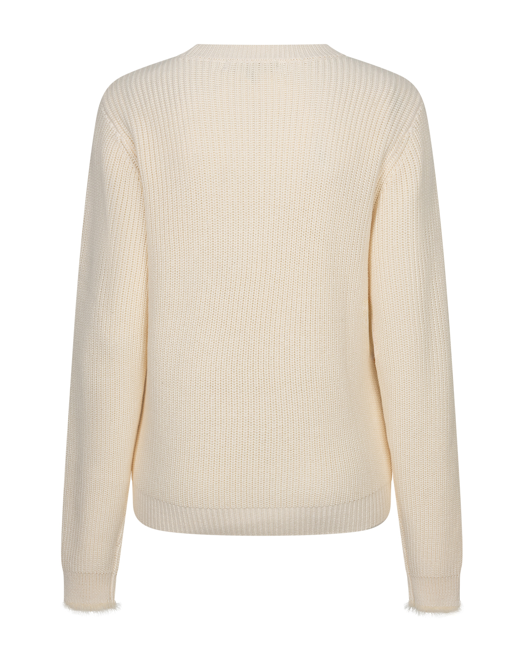 Red Button - Sweater ribbon logo - Ecru