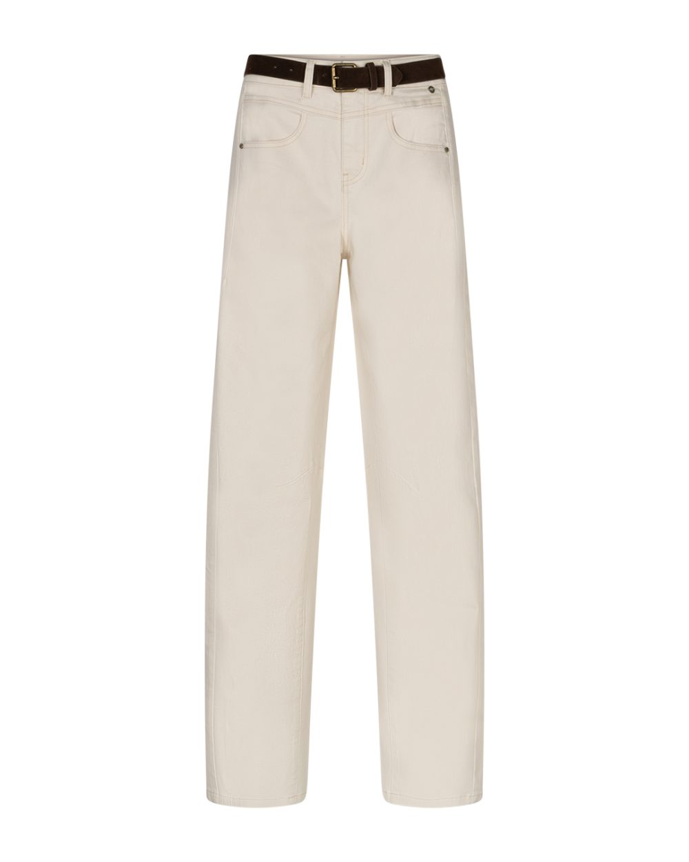 Red Button - Korine & belt washed twill - Ecru-L32