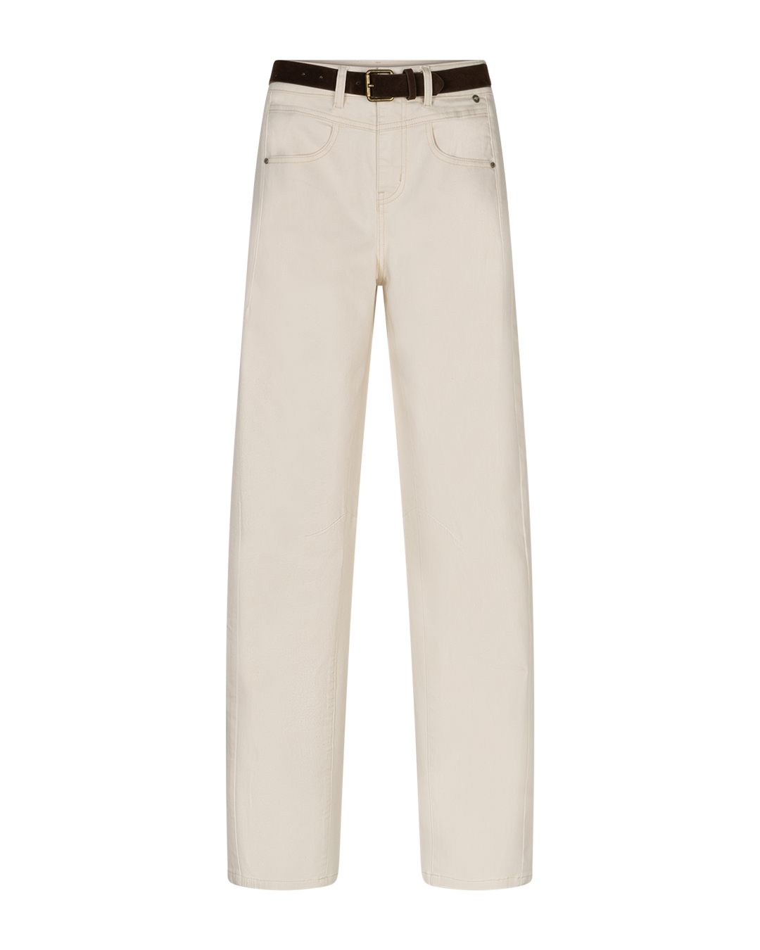 Red Button - Korine & belt washed twill - Ecru-L32