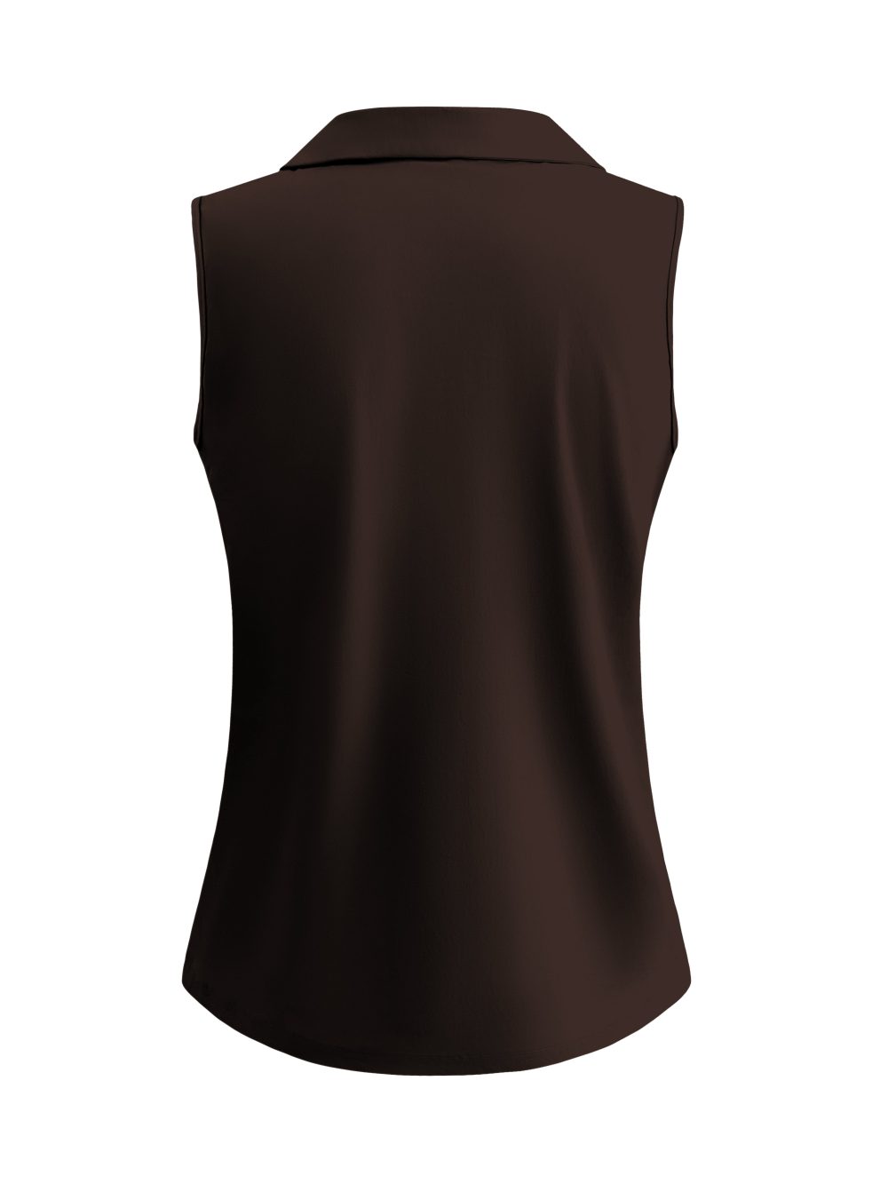 Triple Nine - Top With Collar And Cut Sleeves - D.Brown