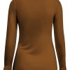 Triple Nine - Top cashmere with lace v neck - Caramel