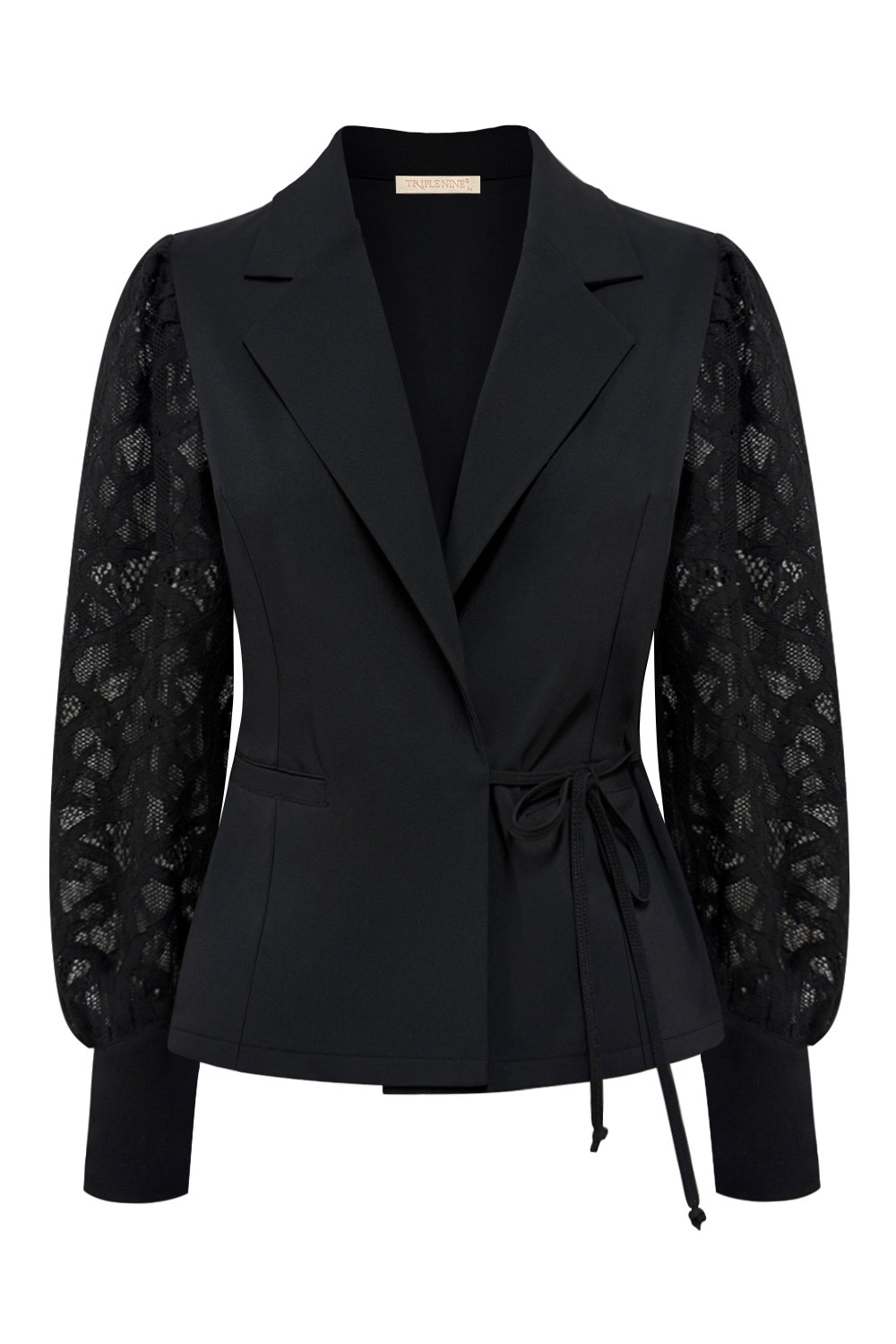 Triple Nine - Blazer Cross Body Lace Sleeves - Black