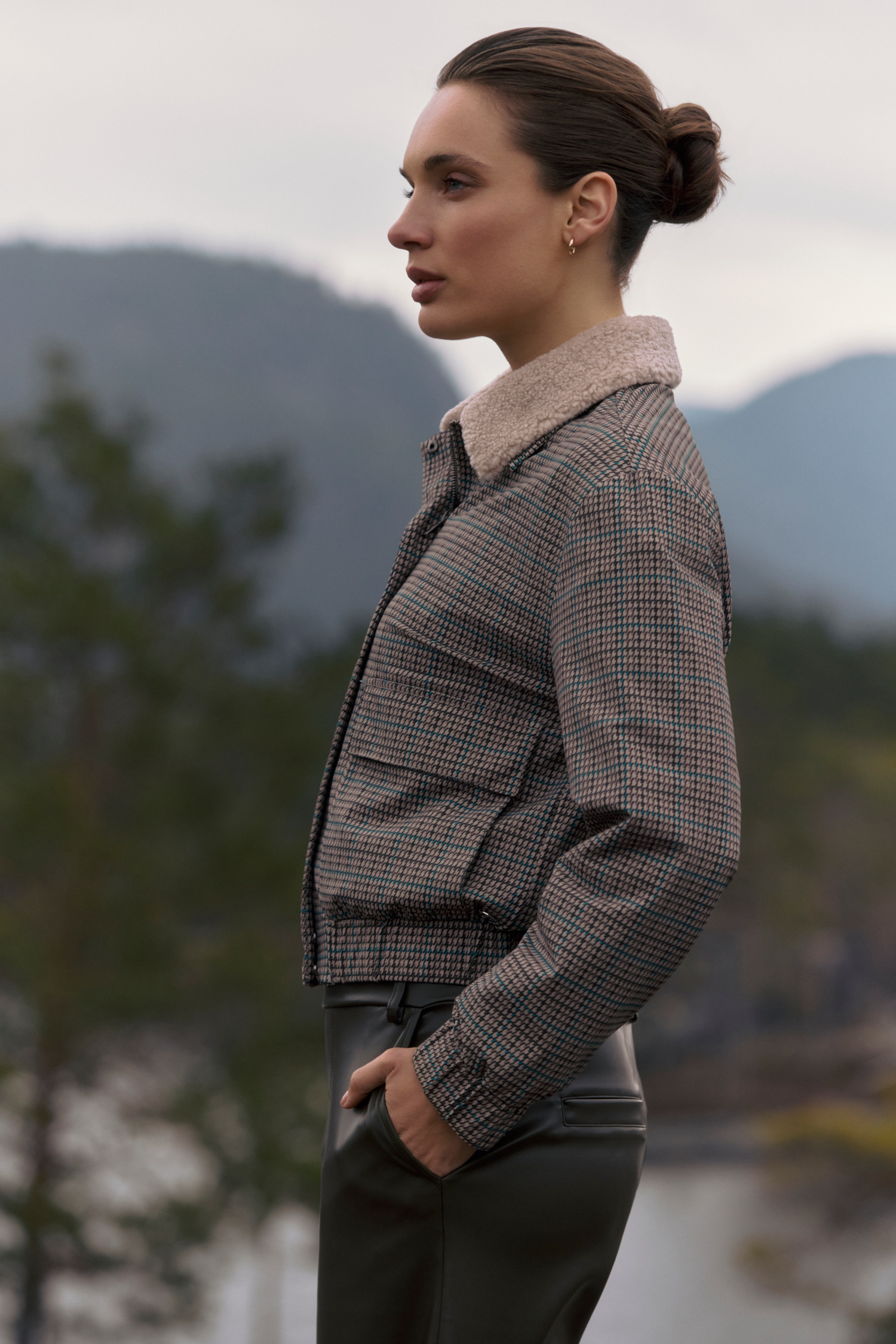 Lady Day - Georgia Travel Jacket - Marin check print