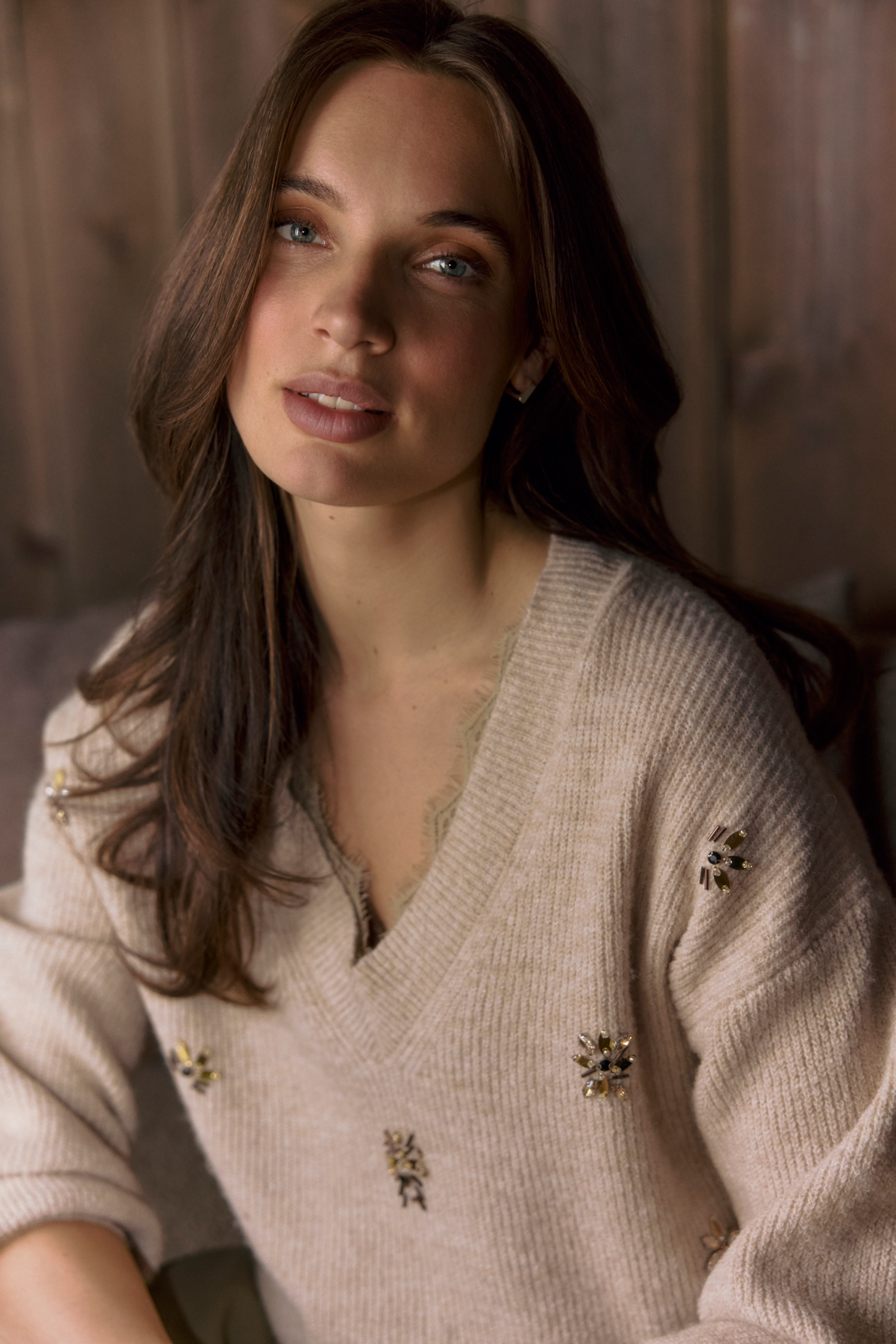 Lady Day - Amira Sweater - Light pepper melange