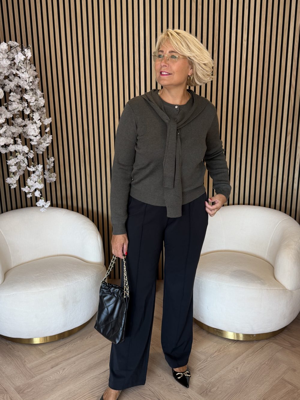 Lady Day - Jules Cardigan - Deep Forest Melange