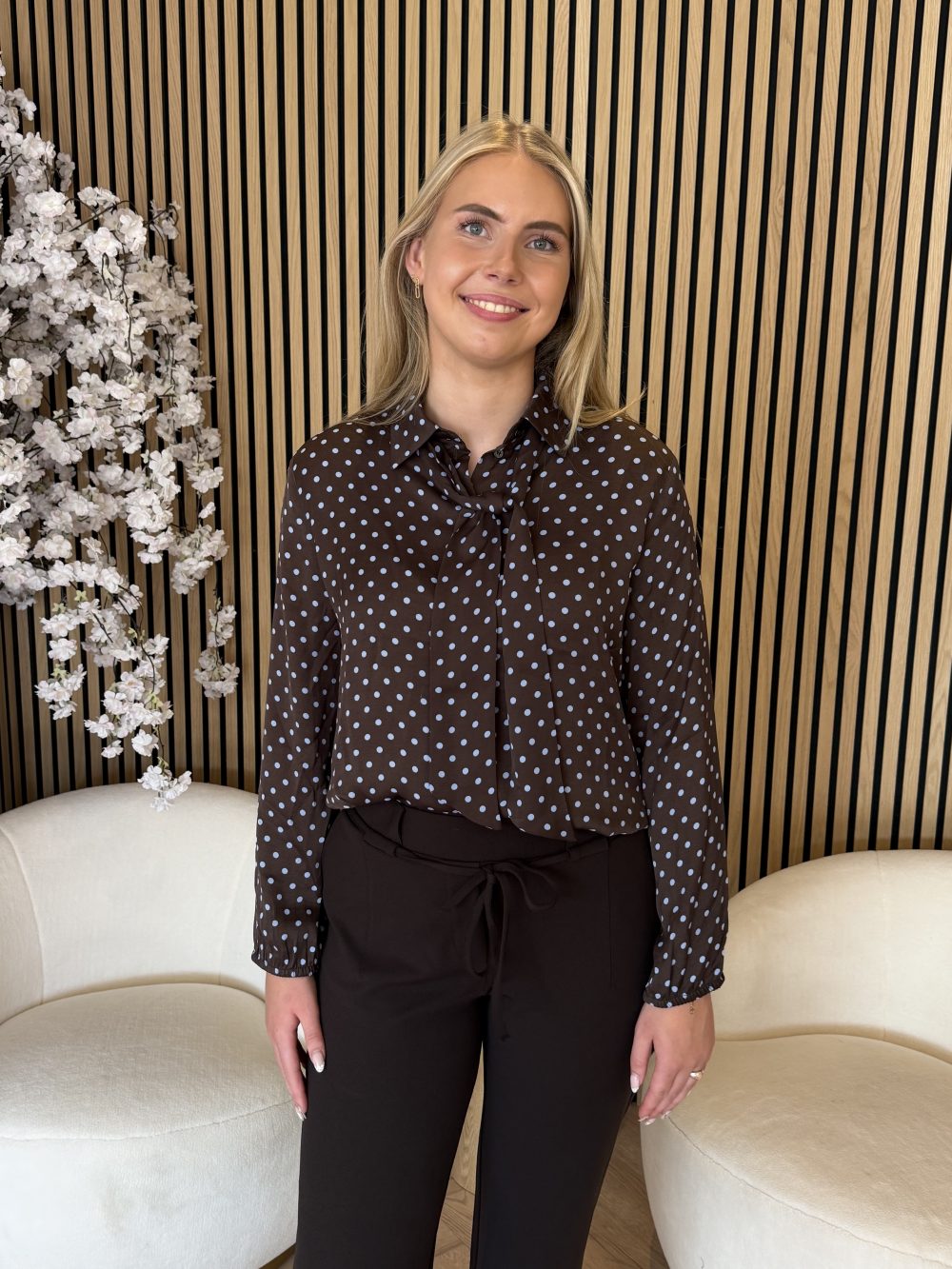 &Co Woman - Alisha Polka - Dark Chocolate mu