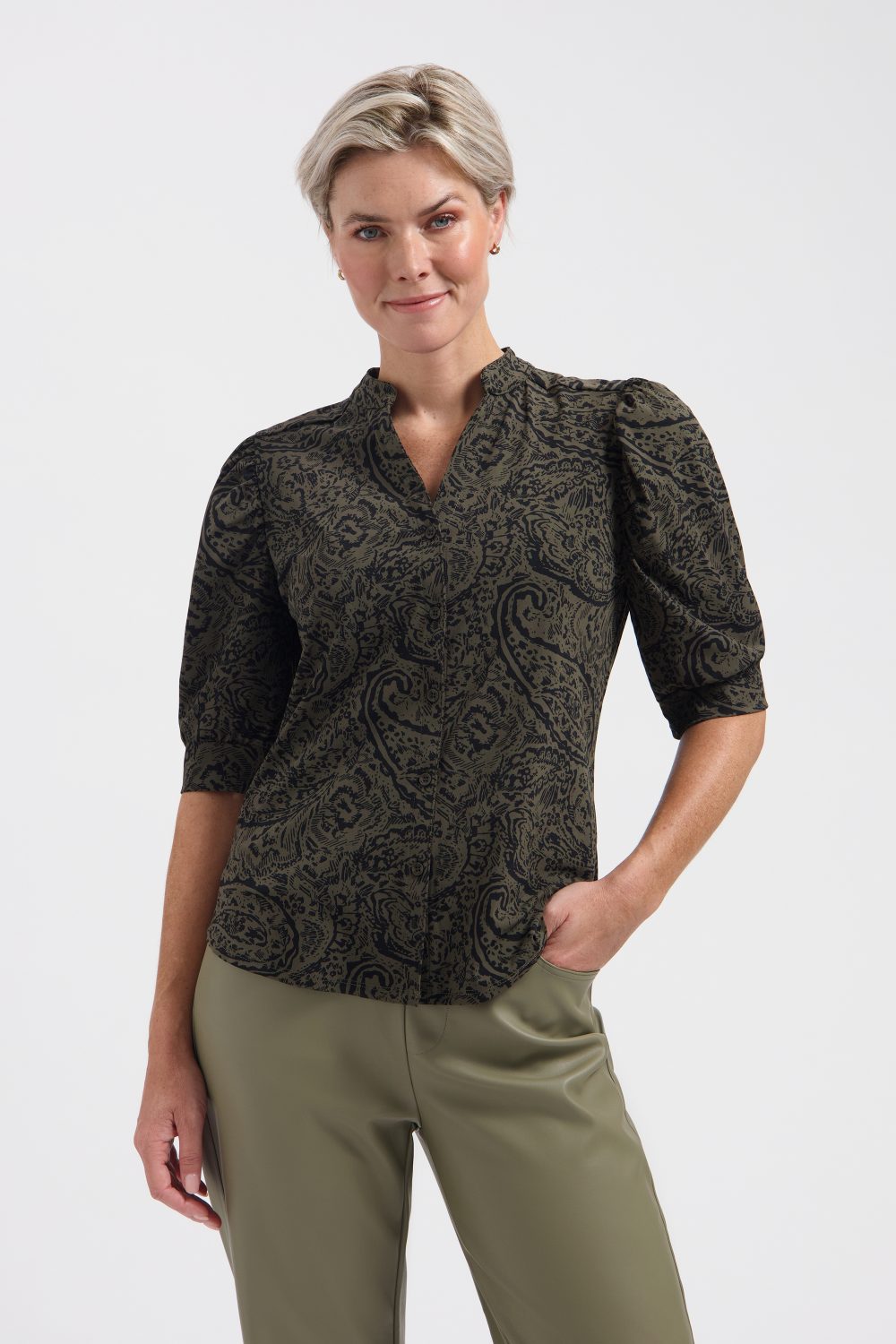 Lady Day - Lux Travel Blouse - Ley print